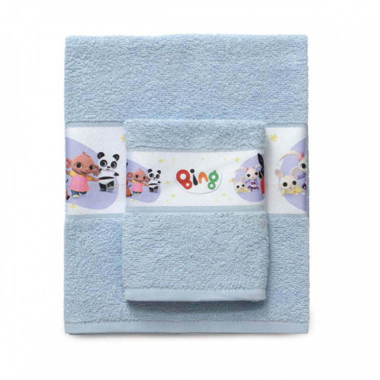 Coppia di asciugamani bambino - BING Azzurro