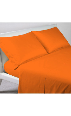 lenzuolo componibile - puro cotone - arancione';