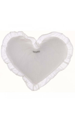 Cuscino arredo BLANC MARICLÒ a cuore con galetta 45 x 35 cm - Infinity Collection Bianco';