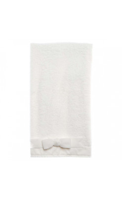Coppia di asciugamani in spugna con fiocco di Velluto BLANC MARICLO' - Velvet Bow Panna';