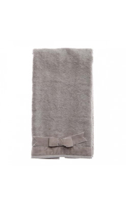 Coppia di asciugamani in spugna con fiocco di Velluto BLANC MARICLO' - Velvet Bow Tortora';