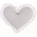 Cuscino arredo BLANC MARICLÒ a cuore con galetta 45 x 35 cm - Infinity Collection Bianco