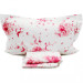 Completo lenzuola matrimoniale MIRABELLO - Rose e farfalle rosa