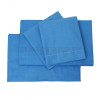 completo lenzuola blu puro cotone