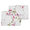 completo lenzuola matrimoniale mirabello fiori viola e rosa su bianco