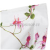 completo lenzuola matrimoniale mirabello fiori viola e rosa su bianco