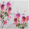completo lenzuola matrimoniale mirabello fiori viola e rosa su fondo beige