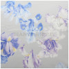 completo lenzuola matrimoniale mirabello carrara percalle di cotone fiori di iris su fondo grigio